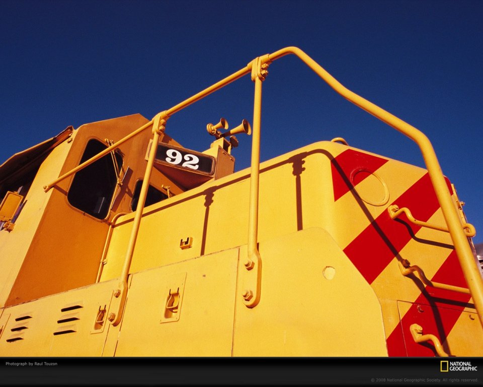 Yellow Locomotive Under Blue Sky