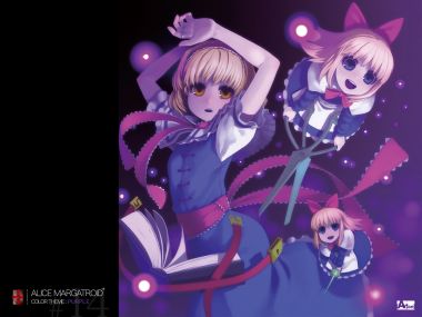 Touhou Alice Margatroid Purple Theme Wallpaper