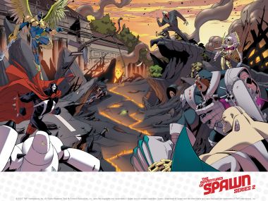 Spawn Adventures Series 2 Battle Scene Wallpaper