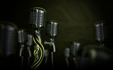 复古麦克风与蛇的神秘组合「Audio Jungle」