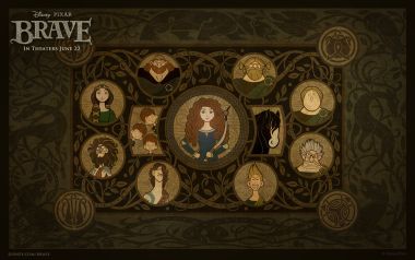 Disney Pixar Brave Character Art Poster
