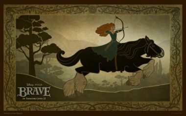 Disney Pixar Brave Princess Riding Arrow Poster