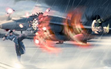 Rainy Battle Fighter Jet Fight