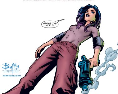 Buffy The Vampire Slayer Comic Cover Purple Hair Heroine