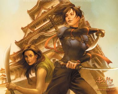 Buffy And Companion In Japanese Castle Battle
