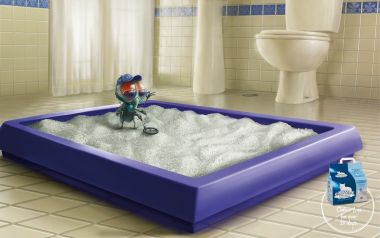 Catsan Cat Litter Ad Fly On Vacation