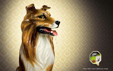 Cesar Pet Food Ad  Ceramic Dog