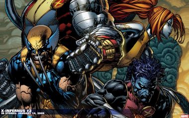 Marvel X Men Comic Wolverine Battle Scene