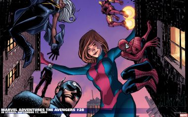 Marvel Avengers Captain Marvel Spider Man Wallpaper