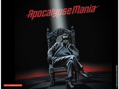 Apocalypse Mania Comic Illustration Dark King On Throne