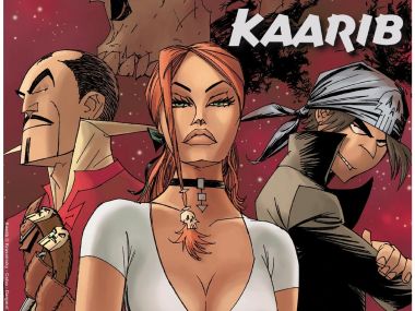 KAARIB Comic Wallpaper Mysterious Characters Under Starlight