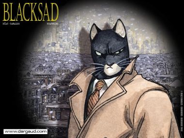 Blacksad Black Cat Detective City Night Wallpaper