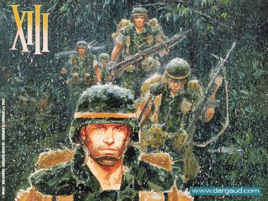 XIII Comic Rain Jungle Soldiers Battle Scene