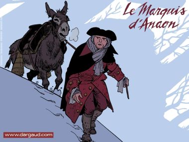 French Historical Figure Donkey Snow Adventure Comic