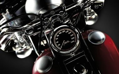 Harley Davidson Motorcycle Speedometer Closeup