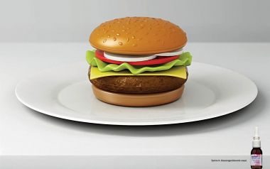 Creative Hamburger Nasal Spray Ad