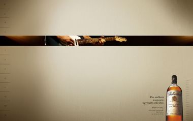Ballantines 12 Year Whisky Ad Guitarist Moment