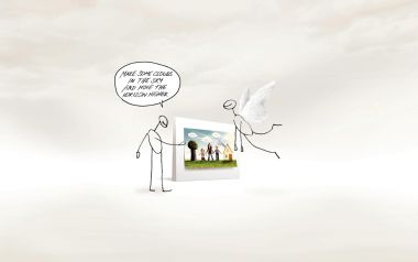 Creative Ad Design Angel Stick Figure Photo