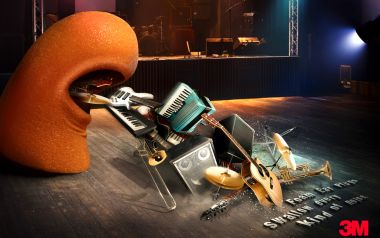 3M Foam Earplugs Ad Music World Swallowed