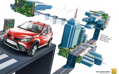 雷诺桑德罗STEPWAY城市创意广告