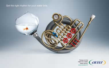 Creative Advertising French Horn Water Pipe Ad