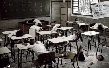 Philippine Classroom Creative Advertisement Paper Fight
