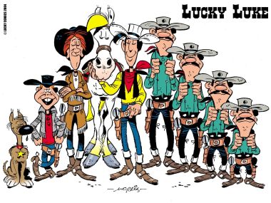 Lucky Luke And The Western Cowboys Classic Comic Wallpaper