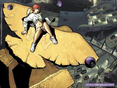 Dargaud《红发少女都市夜景》壁纸