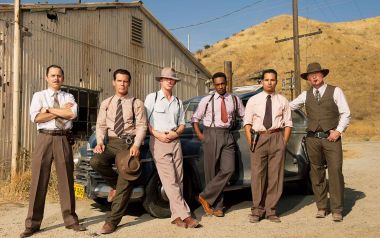 Gangster Squad Movie Scene Retro Suits Classic Car