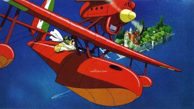 Studio Ghibli Red Pig Seaplane Mediterranean Scene
