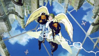 Miyazaki OnYourMark Scene Police Carry Winged Girl