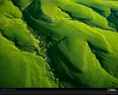 Aerial View Green Hills Usa