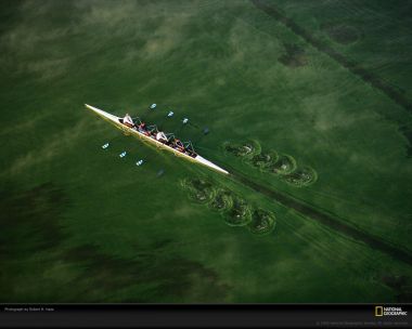 Four Person Rowing Boat Aerial View Robert B Haas
