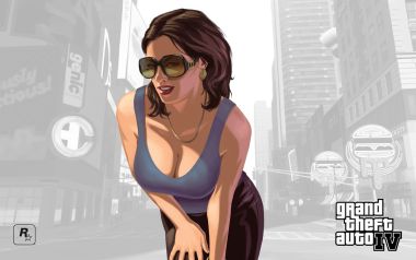 《GTA IV》中的年轻女性角色城市街景壁纸