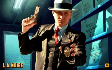 Lanoire Detective Holding Gun And Badge