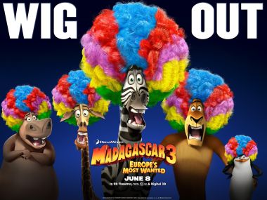 Madagascar 3 Cast Wig Out Poster