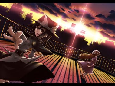 Touhou Usami Renko Marisel Han Dusk City Battle