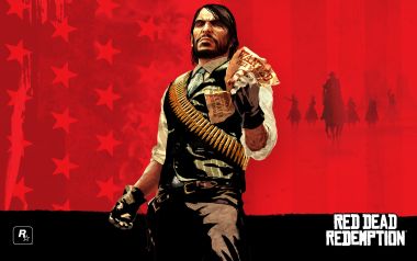 约翰·马斯顿手持通缉令的《Red Dead Redemption》游戏海报