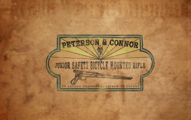 「荒野大镖客」Peterson & Connor 自行车挂载步枪复古广告