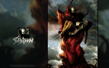 Spawn Comic Art Dark Red Cloak Supernatural Battle
