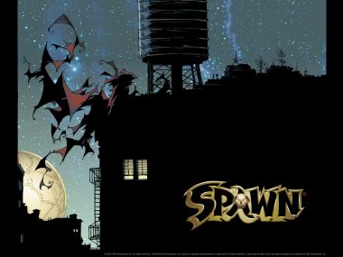 Spawn Comic Night Scene Water Tower Bat Creature