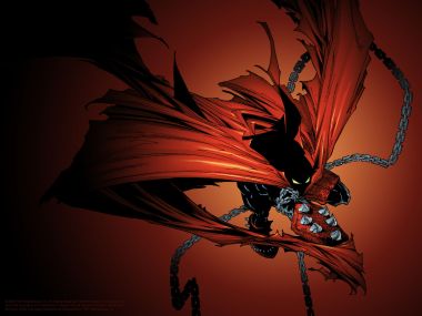 Spawn Red Cloak Dark Theme Wallpaper