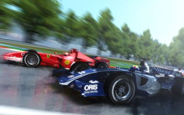 F1 Racing Red Ferrari Blue Car