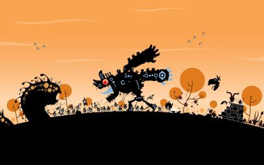 Patapon Mechanical Monster Battle Wallpaper