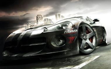 Fidanza Race Car City Night Wallpaper