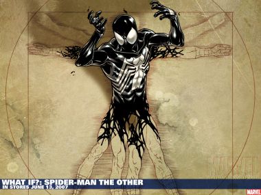 Marvel Spider Man Venom Vitruvian Man Art
