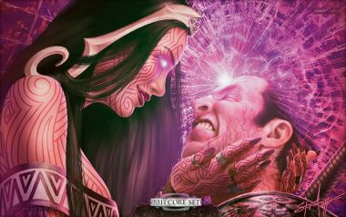 Fantasy Female Male Purple Light Confrontation