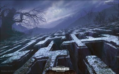 Mystifying Maze Snowy Mountain Landscape