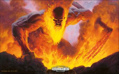 Inferno Titan Battle Wallpaper