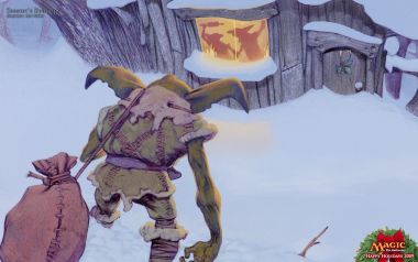 魔法： gathered 2009圣诞主题壁纸：雪夜精灵归家